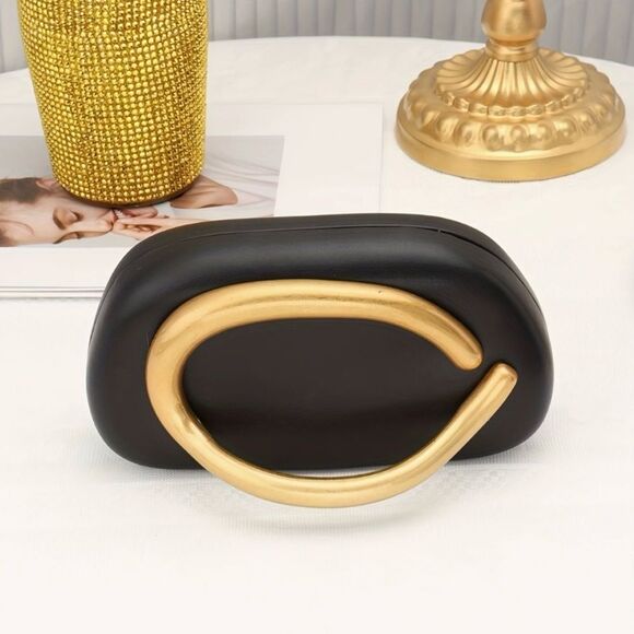 Black and Gold Statement Clutch
